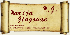 Marija Glogovac vizit kartica